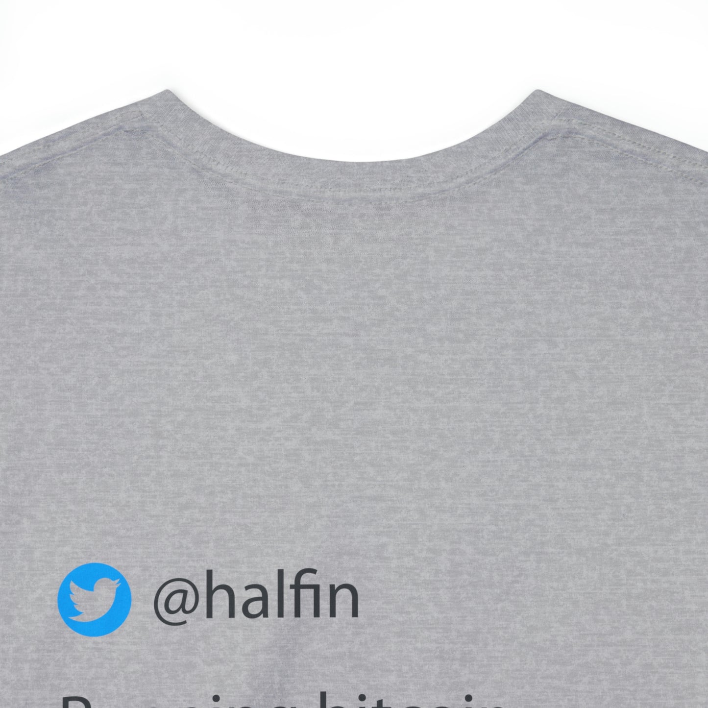 @halfin Running bitcoin - Unisex Heavy Cotton Tee