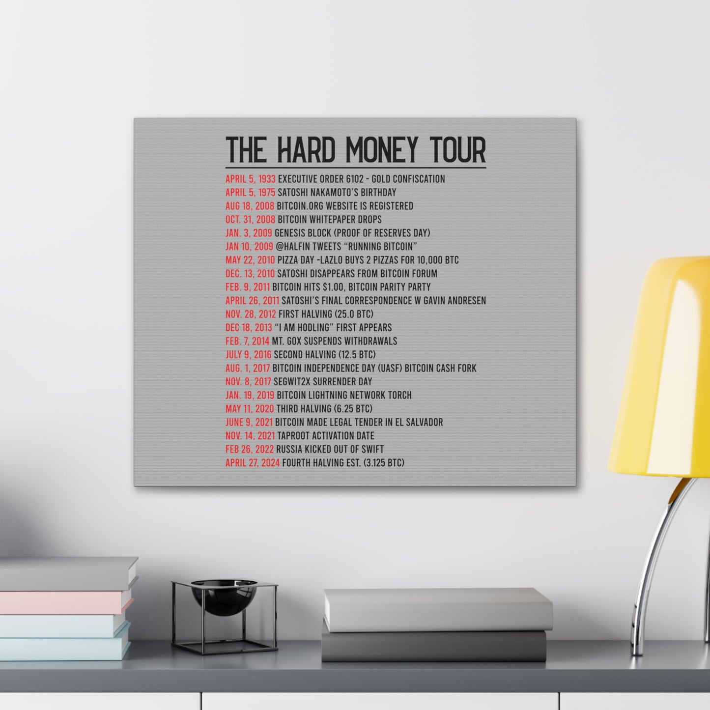 Hard Money Tour Dates - Canvas Gallery Wraps