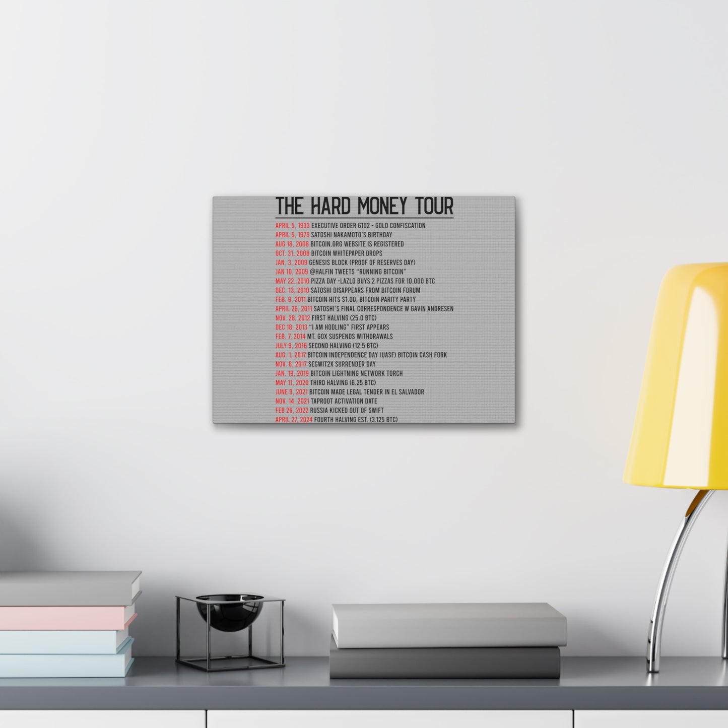 Hard Money Tour Dates - Canvas Gallery Wraps